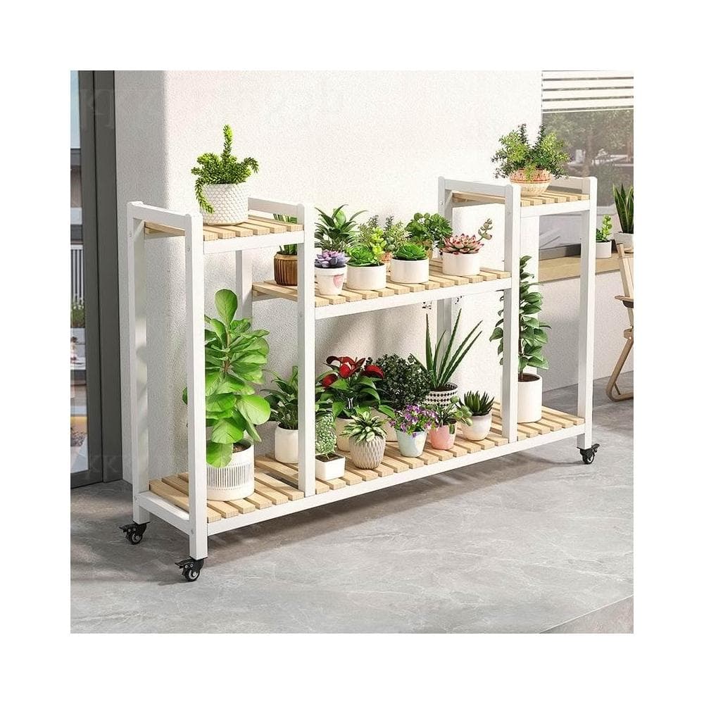 陽台花架 置物架 可移動多肉花盆架 落地式多層階梯式花架 戶外花盆架 盆栽架 多肉花架 植物架 室內