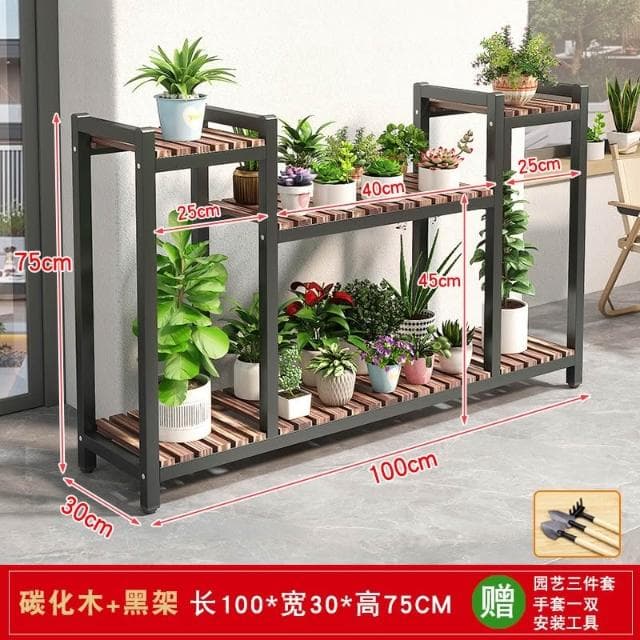 陽台花架 置物架 可移動多肉花盆架 落地式多層階梯式花架 戶外花盆架 盆栽架 多肉花架 植物架 室內