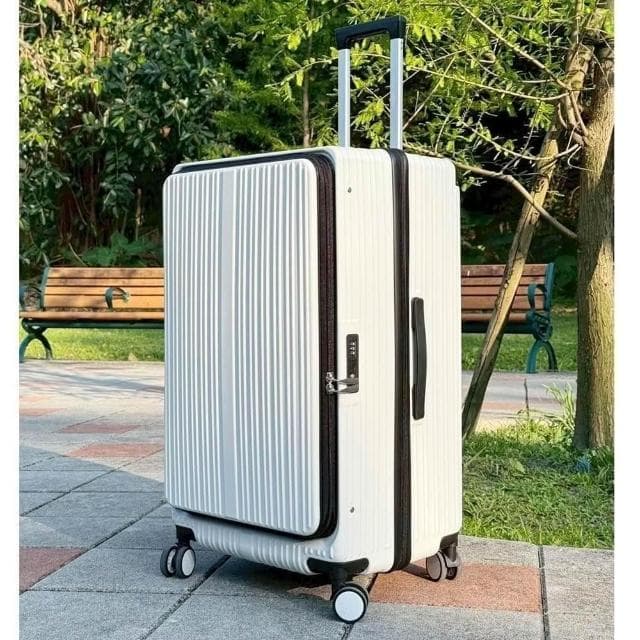 【WALLABY】快掀前開式28吋胖胖箱 可加大 防爆拉鍊 滑順靜音輪 旅行箱/行李箱(1:9開)