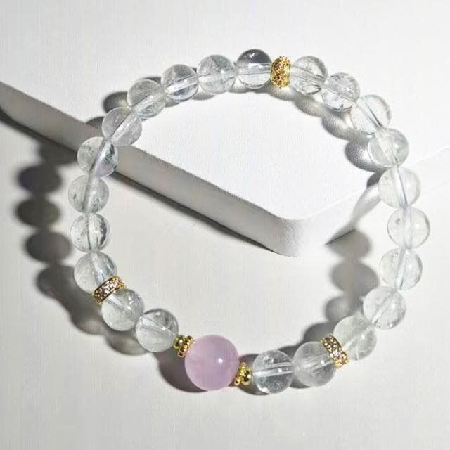 【Paiya 派亞】6mm綠水晶綠阿賽+8.5mm紫鋰輝主珠手串手鍊