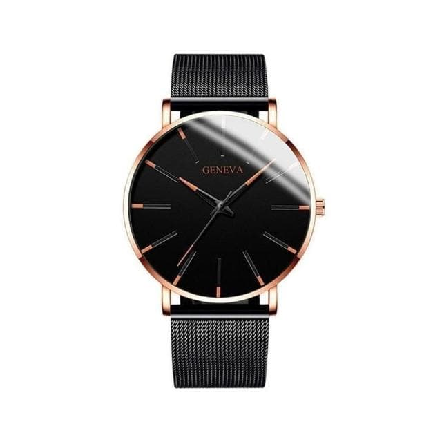 手錶男2025新款輕奢小眾高級感精工錶男士爸爸商務風瑞士錶簡約氣質精緻石英錶高顏值精品金屬錶防水男生手錶送男朋友