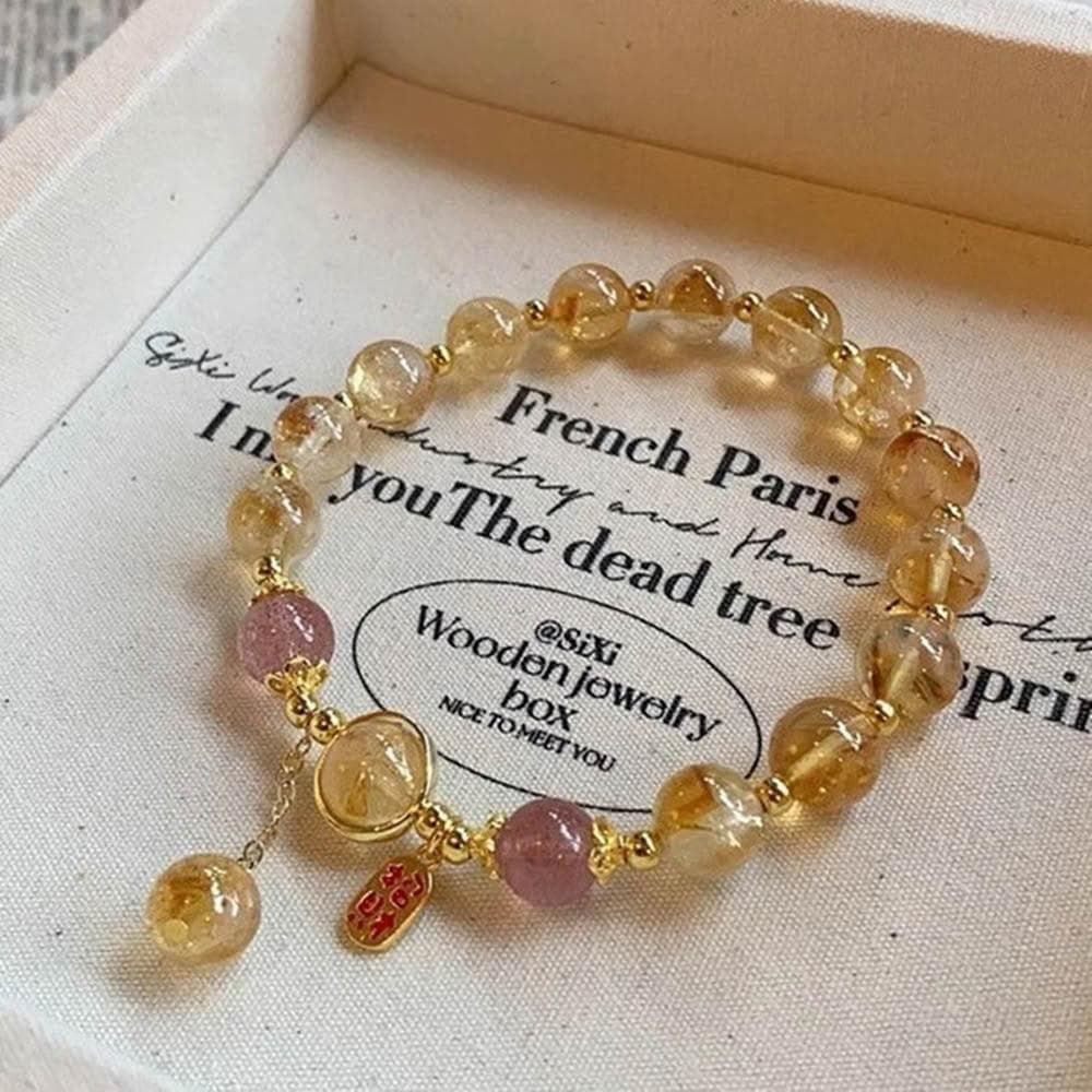 🏆優品倉庫🏆 招財水晶手鍊💛 水晶 開運/招財/轉運/招貴人 水晶手鏈 手鍊 好人緣 生日禮物