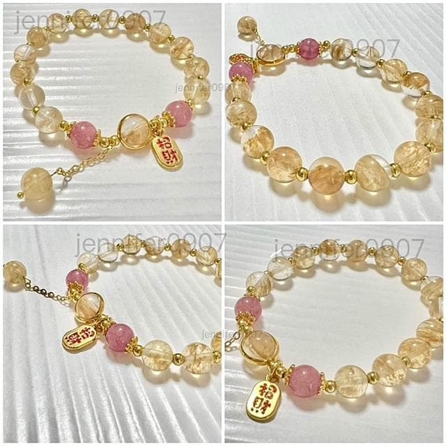 🏆優品倉庫🏆 招財水晶手鍊💛 水晶 開運/招財/轉運/招貴人 水晶手鏈 手鍊 好人緣 生日禮物