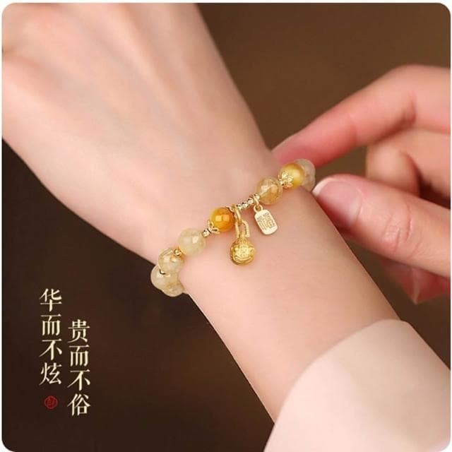 🏆優品倉庫🏆 招財水晶手鍊💛 水晶 開運/招財/轉運/招貴人 水晶手鏈 手鍊 好人緣 生日禮物