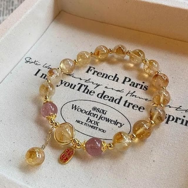 🏆優品倉庫🏆 招財水晶手鍊💛 水晶 開運/招財/轉運/招貴人 水晶手鏈 手鍊 好人緣 生日禮物