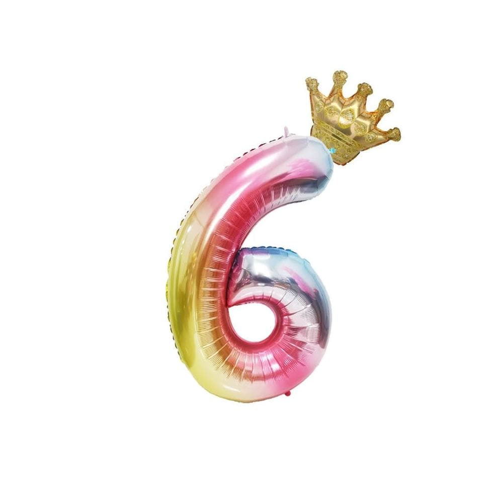 漸層皇冠數字氣球 生日佈置40吋數字 生日禮物 PARTY 慶生 舞會佈置 求婚 結婚 週歲 慶祝