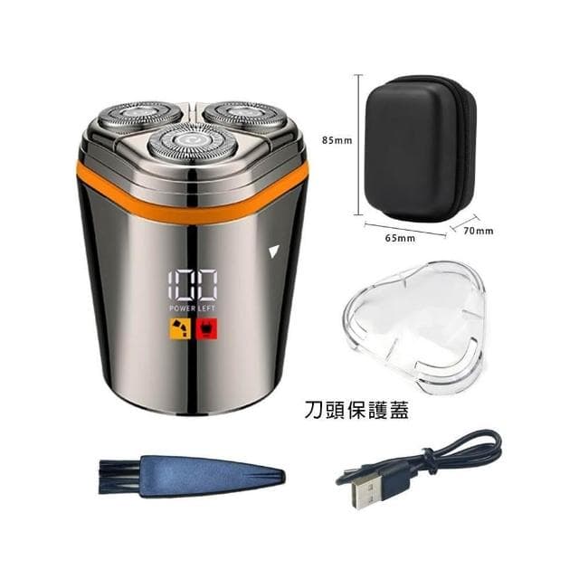 🔥第三代小鋼炮 液顯 磁吸三刀頭【送保護收納盒】 電動刮鬍刀推薦 迷你刮鬍刀 電動剃鬚刀