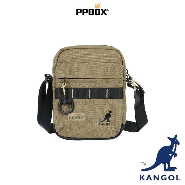 【KANGOL】英國 袋鼠 零錢包  61251785(錢包 三層 皮夾 短夾 尼龍 防潑水 防水 多夾層 手拿包)