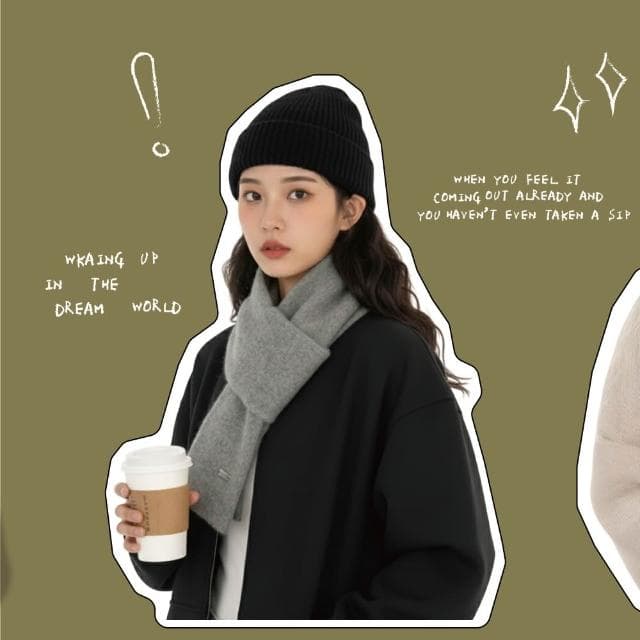 【ZOII 佐壹】簡約柔織羊毛交叉圍巾 羊毛圍巾 圍巾 秋冬圍巾 保暖圍巾 禦寒圍巾 羊毛圍巾 賞雪圍巾#322065