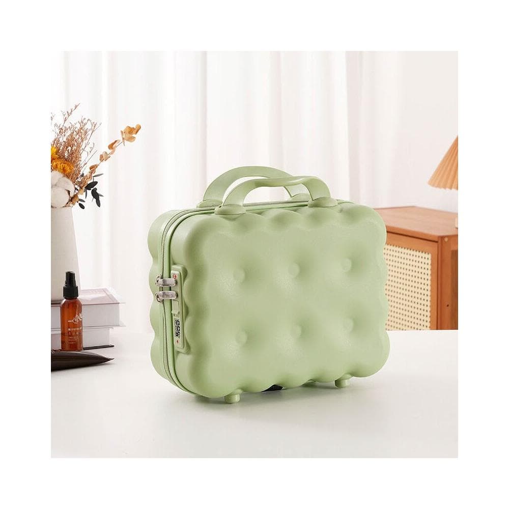 立式14寸手提箱餅幹化妝箱美甲箱卡通行李箱收納箱極簡手提化妝包收納洗漱包桌面收納包健身游泳旅行盥洗包美妝包大容量置物包