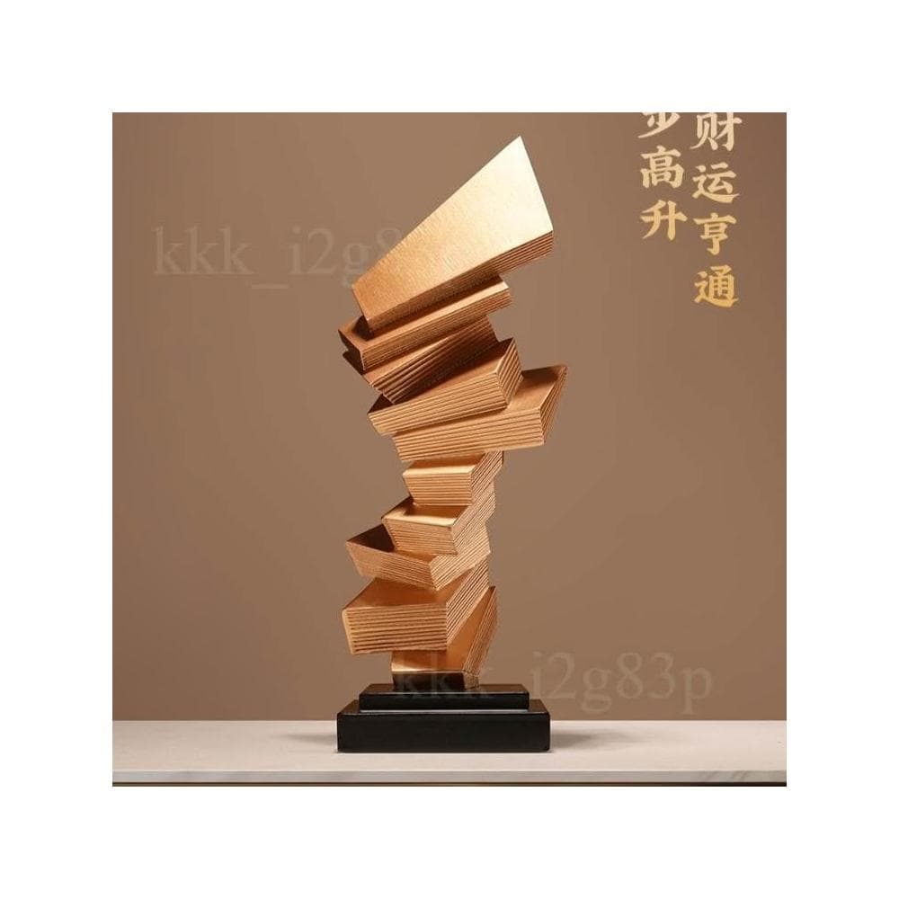輕奢高檔步步高升雕塑 客廳酒櫃擺件 電視櫃辦公室裝飾 喬遷禮物 創意裝飾品 辦公室擺件 玄關桌面擺件