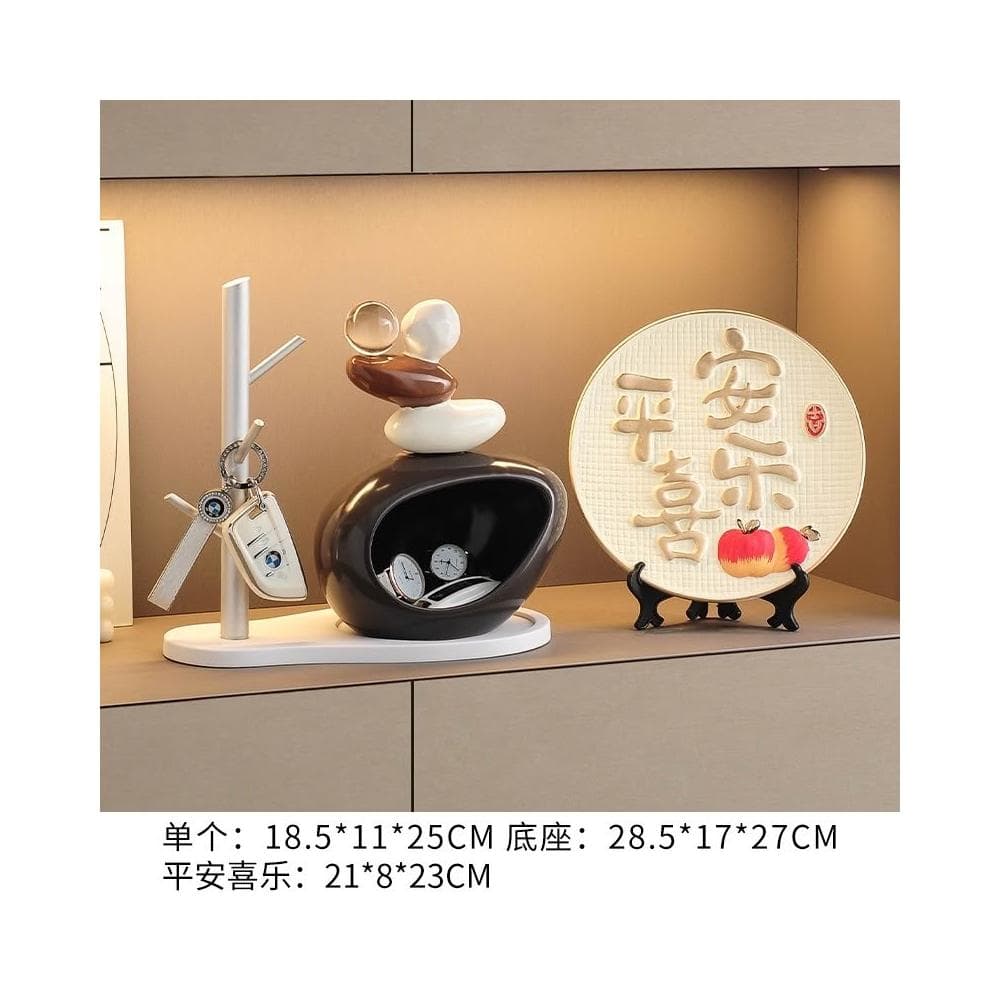 平安苹果摆件 高档客厅装饰 玄关酒柜摆件 存钱罐装饰 工艺品 乔迁礼物 擺飾 風水擺飾 酒櫃擺件 礼