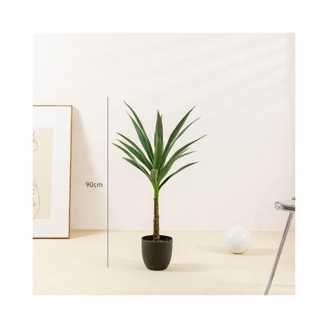 亞馬遜熱銷款仿真綠植劍麻樹 龍舌蘭假樹盆栽客廳擺件假劍蘭植物