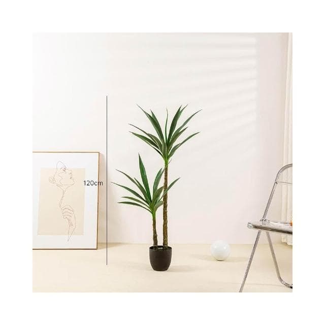 亞馬遜熱銷款仿真綠植劍麻樹 龍舌蘭假樹盆栽客廳擺件假劍蘭植物