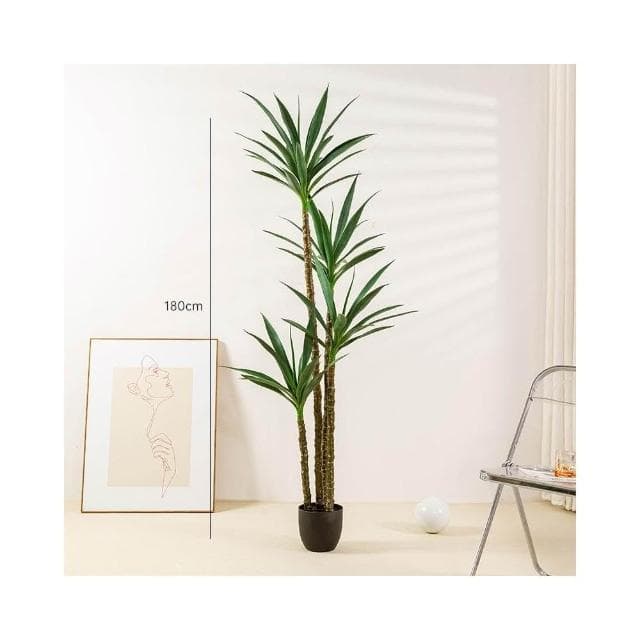 亞馬遜熱銷款仿真綠植劍麻樹 龍舌蘭假樹盆栽客廳擺件假劍蘭植物