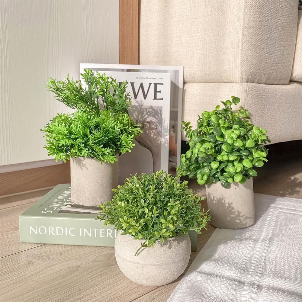 【Warm House Decor 暖和家居】北歐綠化仿真植物 (小盆栽 桌面小盆栽 假植物 盆栽 辦公室綠化 仿真植物)