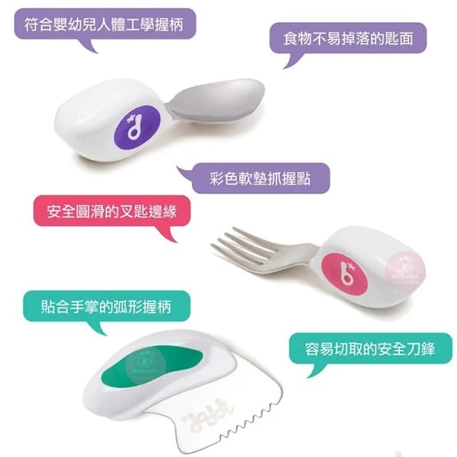 【Doddl】英國 doddl 兒童學習餐具 人體工學 嬰幼兒學習餐具 嬰兒學習餐具 收納盒 餐具 湯匙 叉子 二件組 三件組