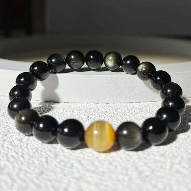 【Paiya 派亞】原創設計師負能量退散10MM金耀石6A金曜石配金虎眼手串手鍊手環黃虎眼防止負能量入侵