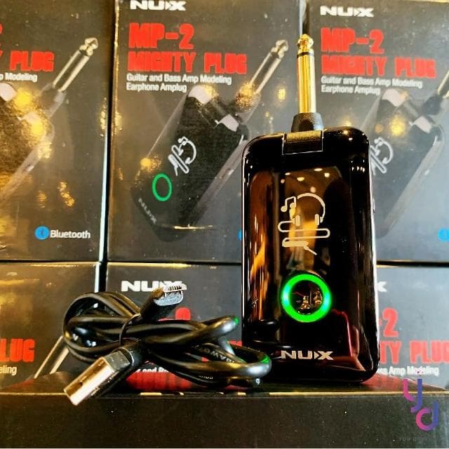 【NUX】Nux Mighty Plug MP02 電吉他 電木吉他 貝斯 攜帶型 藍芽音箱 效果器 公司貨(nux 電 木 吉他 bass 音箱 錄音介面)