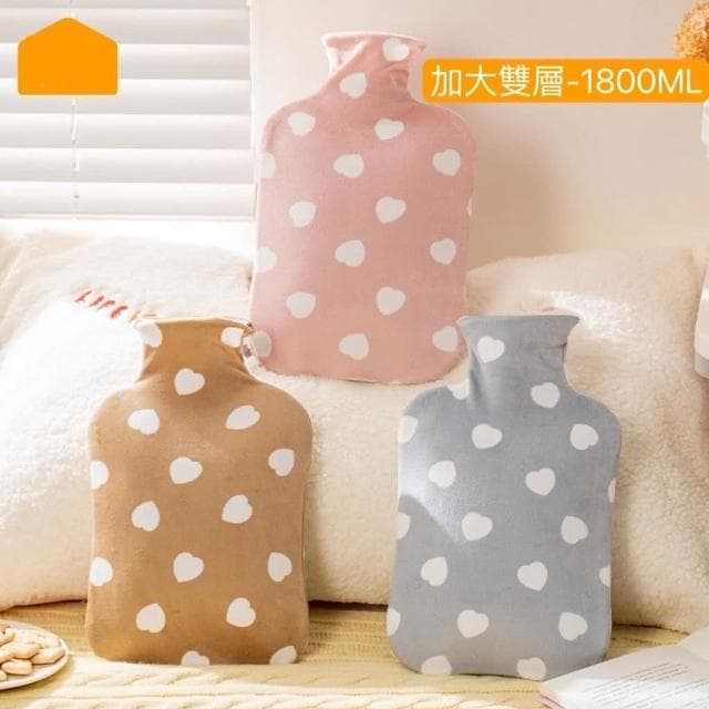 冰熱兩用 雙層熱水袋 熱水袋 熱敷袋 雙層熱水袋 暖宮袋 暖手袋 可愛熱水袋 不漏水(熱水袋 熱敷袋 暖宮袋 熱敷袋月經 暖暖包)