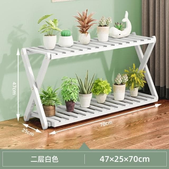 材質保證 陽臺花架子室內多層實木客廳傢用置物架多肉綠蘿花盆架裝飾植物架花架子 傢用盆栽 盆栽花架 多層花架