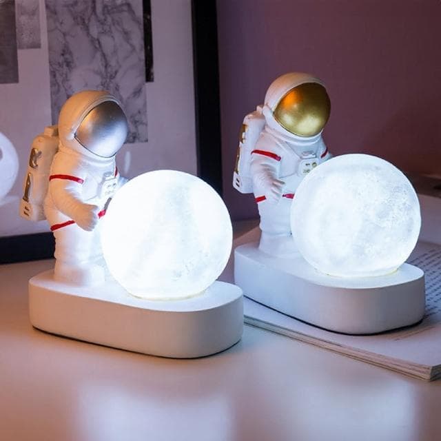 交換禮物 太空人月球小夜燈 小夜燈 床頭燈 禮物 七種顏色 六款選擇 聖誕節 情人節