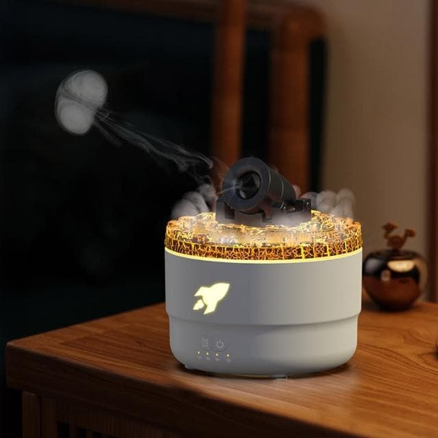 炮台香氛機 薰香機 火山薰香機 火山砲臺香薰機 大砲 火山 熔岩 七彩 加濕器 熏香機 擴香機 香氛機 香薰機 造型加濕器