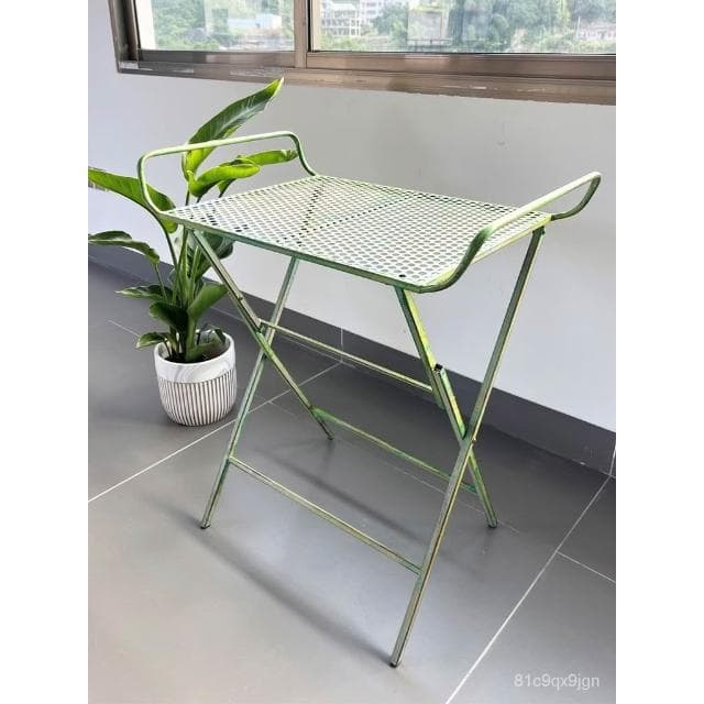 🎉特價下殺 花架 陽臺花架 落地架 鐵藝花架戶外折疊小桌子陽臺花架落地式家居綠植簡約複古花幾耐用 植物花架 盆栽架