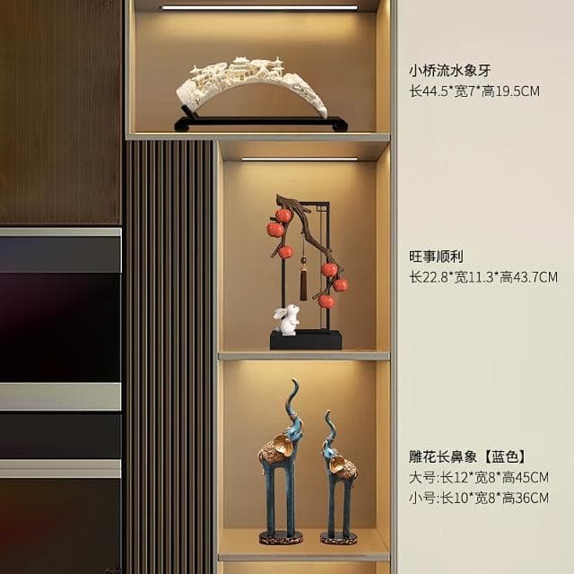 柿柿如意柿子家居飾品玄關櫃擺件新中式客廳酒櫃裝飾喬遷之喜禮物