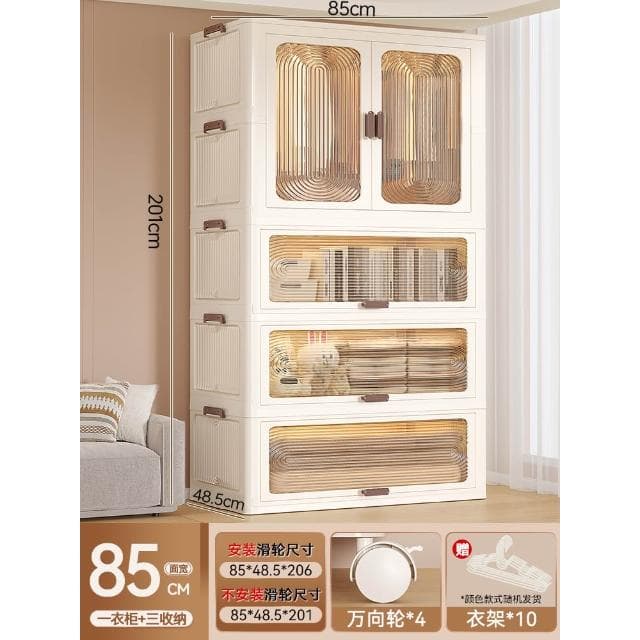 新款 免安裝 寶寶衣櫃 兒童衣服收納櫃 儲物櫃 嬰兒小衣櫥 臥室家用簡易嬰兒衣櫃 超大容量儲物櫃