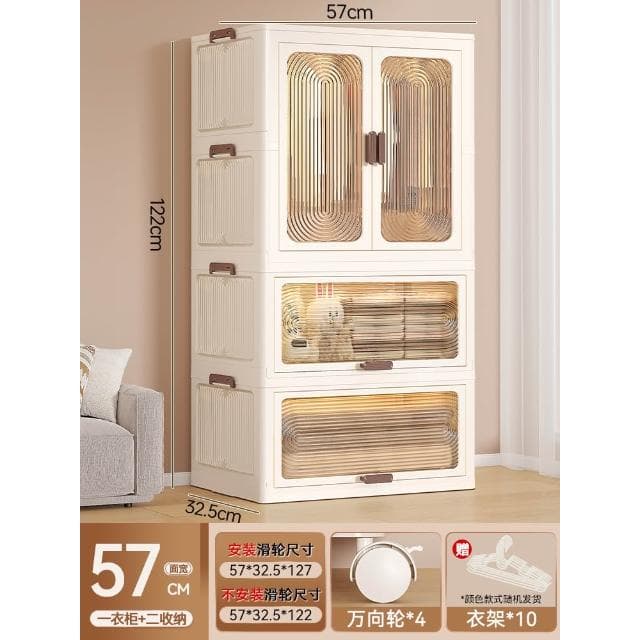 新款 免安裝 寶寶衣櫃 兒童衣服收納櫃 儲物櫃 嬰兒小衣櫥 臥室家用簡易嬰兒衣櫃 超大容量儲物櫃
