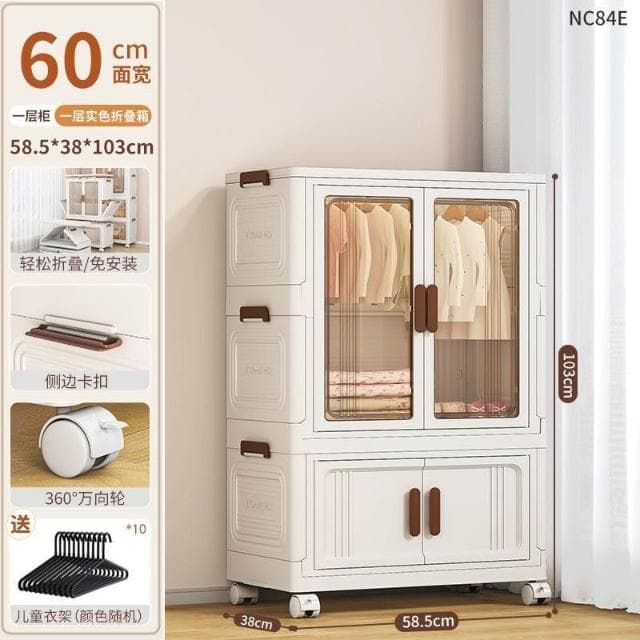 兒童衣櫃寶寶衣物收納櫃嬰兒衣櫥免安裝儲物櫃置物櫃家用臥室透明 衣櫃 衣櫥 收納櫃 置物櫃 儲物櫃