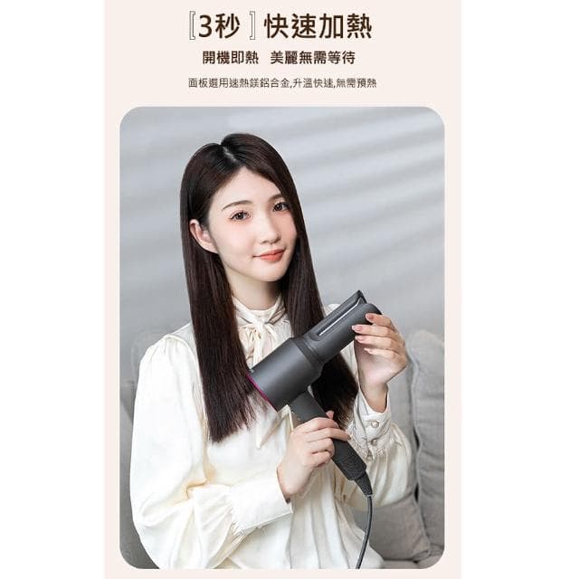 滴家D+ 戴森吹風機 直髮風嘴 直髮夾吹嘴 磁吸安裝 (灰色)直板夾 風嘴 負離子拉直 順髮 內彎造型 適用Dyson