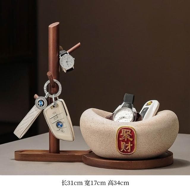 熱銷 辦公室元寶聚寶盆擺件招財聚財客廳玄關屏風酒櫃裝飾開業喬遷禮物 招財 招財擺飾 擺飾 聚寶盆 招財擺件