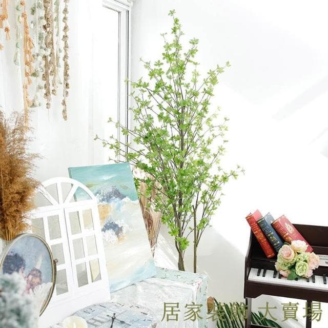 仿真綠植 樹 龜背葉 琴葉榕 大型北歐ins風仿真綠植旅人蕉天堂鳥客廳落地假盆栽景植物擺件樹