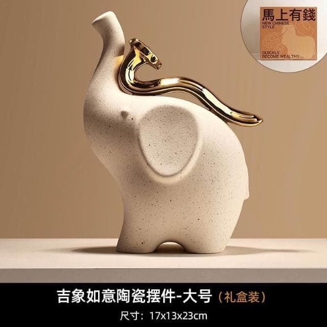 富貴大象 吉祥如意 大象擺件 客廳擺件 桌面擺件 玄關 客廳 裝飾 創意擺件 玄關擺飾 喬遷禮物 開業禮物