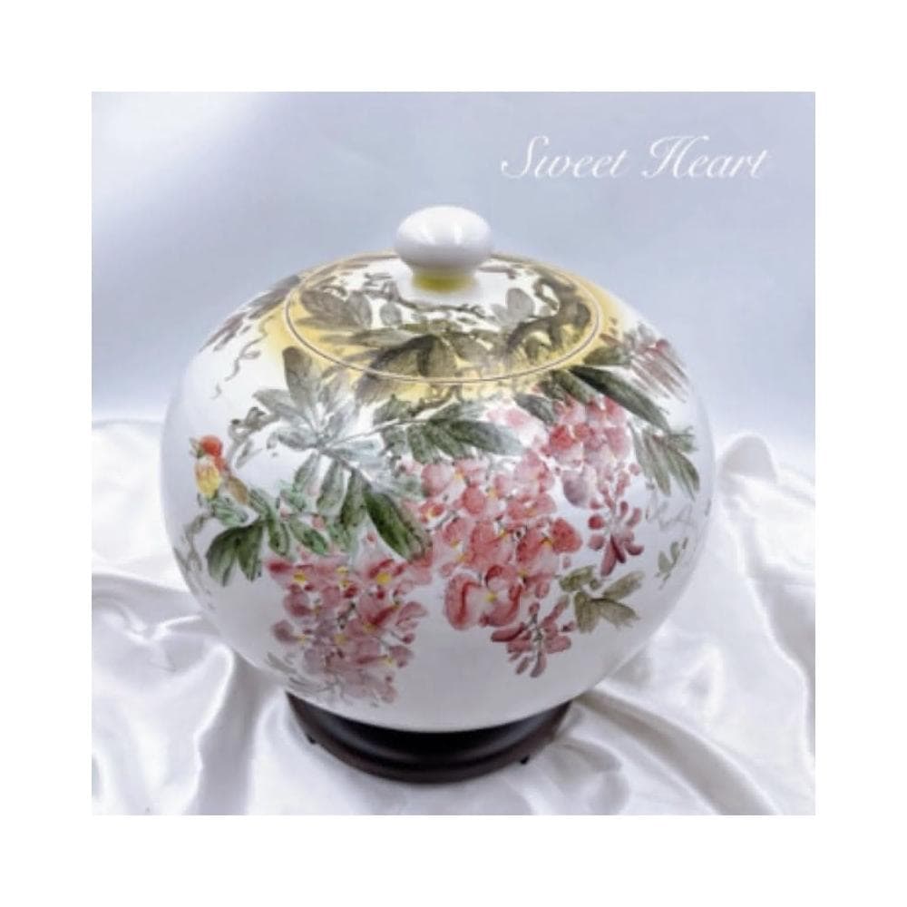 【田芯】Sweet Heart 田芯精品 鶯歌手工彩繪陶瓷🥰紫藤花 鳥語花香 實品拍攝