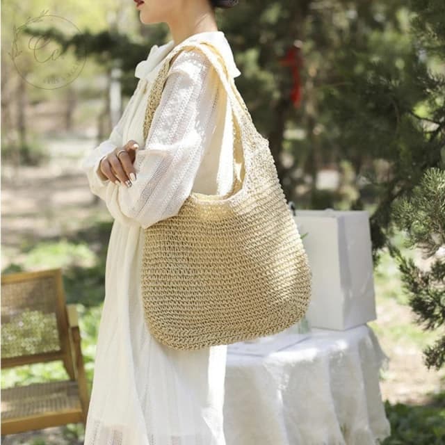 希西小包商 草編包 度假包 手提包女 編織包包包女斜背包手拿包側背包女韓版ins情人節禮物生日禮物 C121