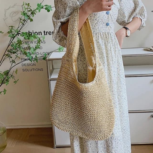 希西小包商 草編包 度假包 手提包女 編織包包包女斜背包手拿包側背包女韓版ins情人節禮物生日禮物 C121