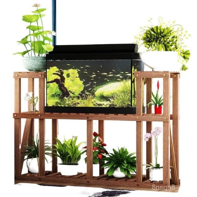 廠家直發 花架客廳 魚缸花架子多層 特價陽臺置物架 落地式置物架 實木盆栽植物置物架 室內置物架