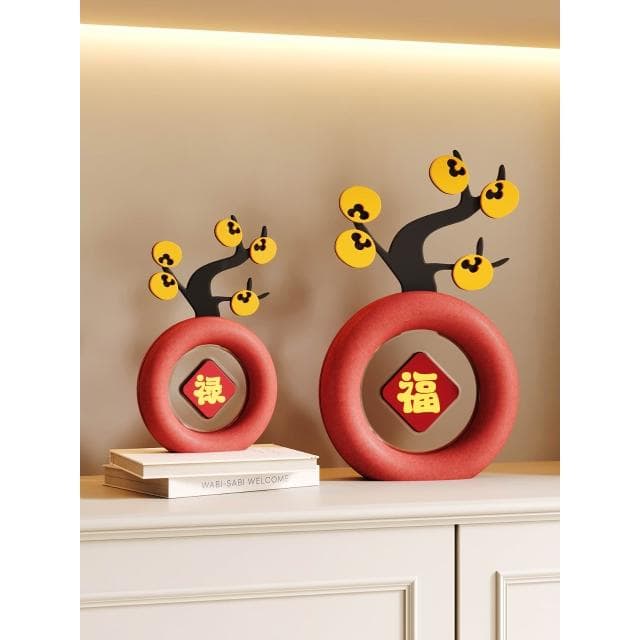 小柒家Mercure 創意福字客廳桌面擺件電視櫃玄關裝飾新年家居好物喬遷禮物