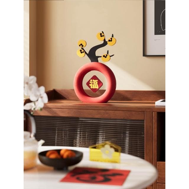 小柒家Mercure 創意福字客廳桌面擺件電視櫃玄關裝飾新年家居好物喬遷禮物