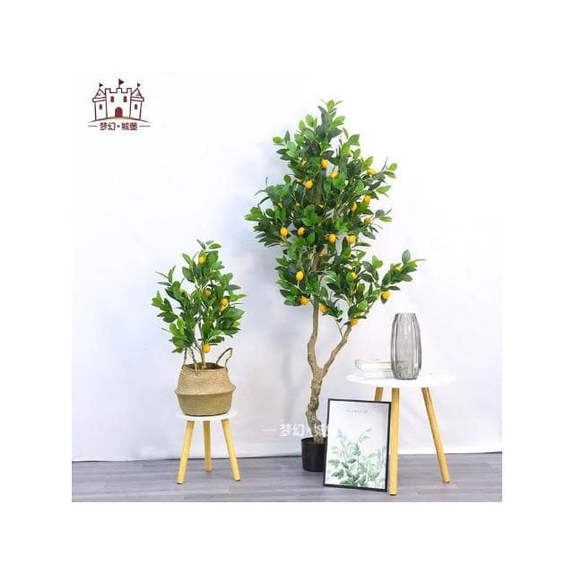 免運到府 仿真樹檸檬樹 仿真綠植盆栽 室內水果盆景 北歐風落地擺件 裝飾假樹植物