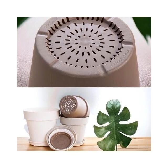 《斑啾植選》透氣疏水盆30#|北歐風|附底盤|盆栽容器|簡約無印風 |盆器|多肉植物|觀葉植物