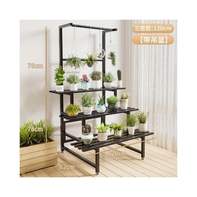 鐵藝陽臺花架 落地花架 花盆架 不鏽鋼 盆栽架 多肉架 置物架 陽臺置物架 花架 植物架 不鏽鋼架 戶外花架