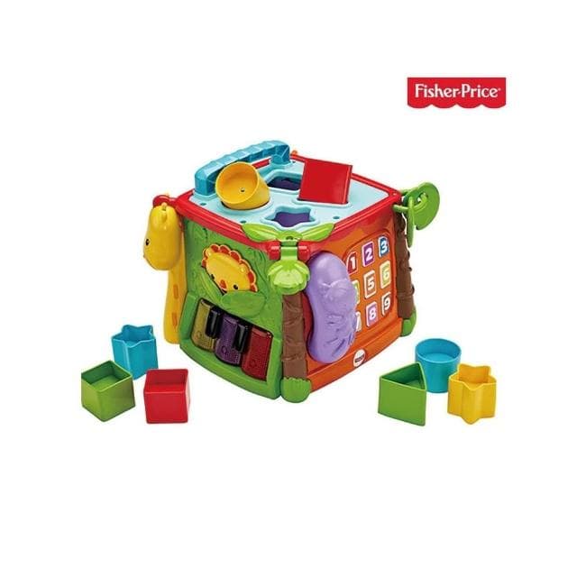 【Fisher price 費雪】費雪Fisher-Price 可愛動物積木盒 生日禮物 彌月禮-MiffyBaby