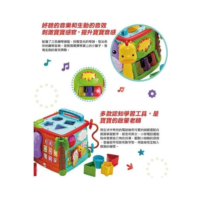 【Fisher price 費雪】費雪Fisher-Price 可愛動物積木盒 生日禮物 彌月禮-MiffyBaby
