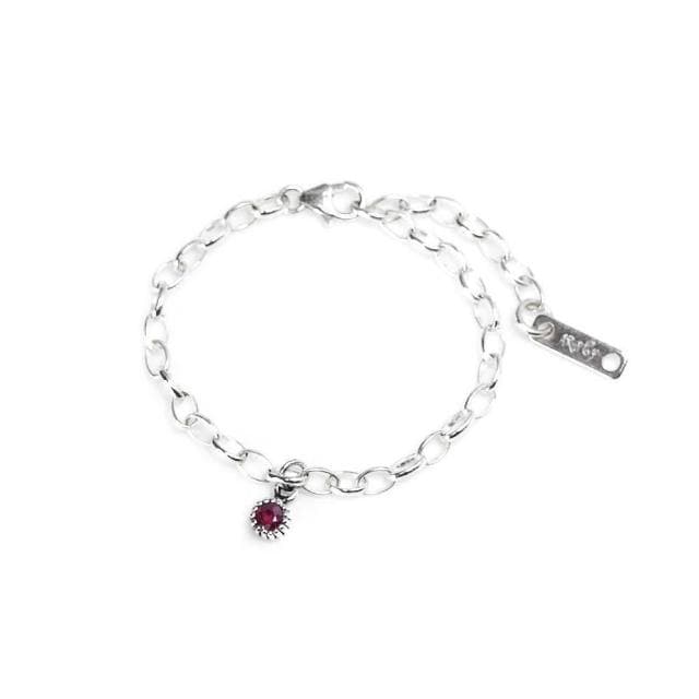 【ART64】天然石純銀寶寶手鍊 彌月禮盒 12款誕生石設計 新生兒/兒童生日祝福禮首選(附禮物提袋與擦銀布)