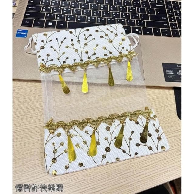 憶香許快樂購 新品 束口 休閒拼接 節慶 禮品袋 節慶送禮 收納袋 回禮 小禮物 收納 伴手禮 束口袋 飾品收納