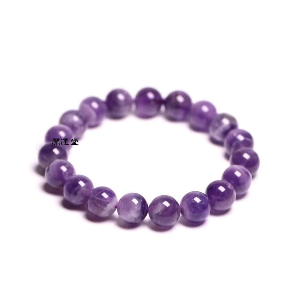 【開運堂】現貨  招貴人助學業 天然巴西夢幻紫紫水晶手鍊女款單圈水晶時尚手串禮物 開運堂